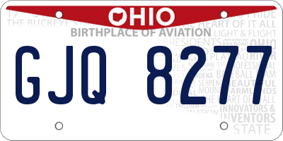 OH license plate GJQ8277