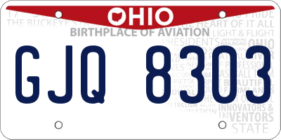 OH license plate GJQ8303