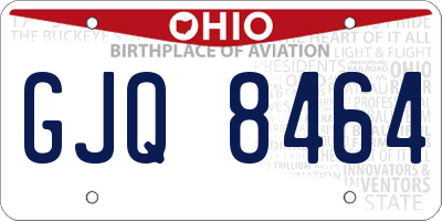 OH license plate GJQ8464