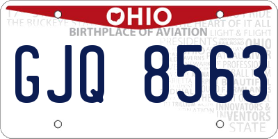 OH license plate GJQ8563