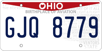 OH license plate GJQ8779