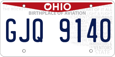 OH license plate GJQ9140