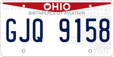 OH license plate GJQ9158