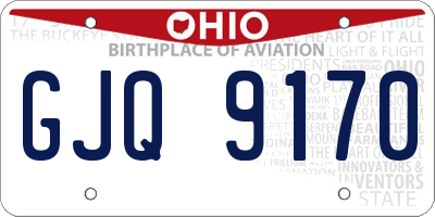 OH license plate GJQ9170