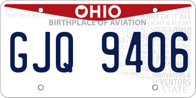 OH license plate GJQ9406