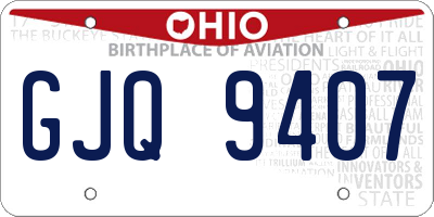 OH license plate GJQ9407