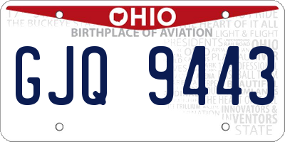 OH license plate GJQ9443