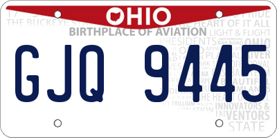 OH license plate GJQ9445