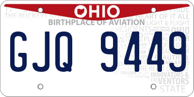 OH license plate GJQ9449