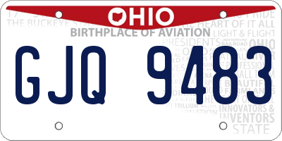 OH license plate GJQ9483