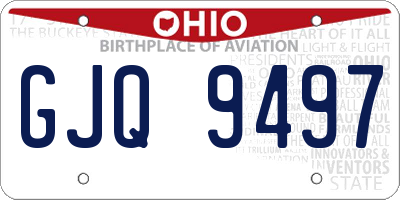 OH license plate GJQ9497