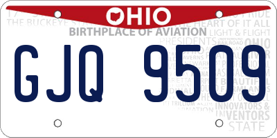 OH license plate GJQ9509
