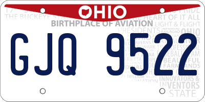 OH license plate GJQ9522