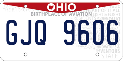 OH license plate GJQ9606