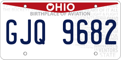 OH license plate GJQ9682