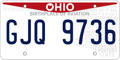 OH license plate GJQ9736