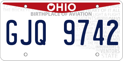 OH license plate GJQ9742