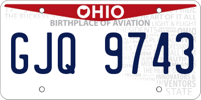 OH license plate GJQ9743