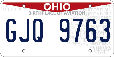 OH license plate GJQ9763