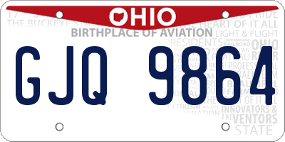 OH license plate GJQ9864