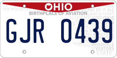 OH license plate GJR0439