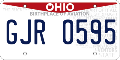 OH license plate GJR0595