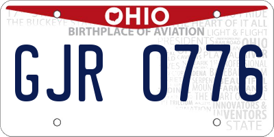 OH license plate GJR0776