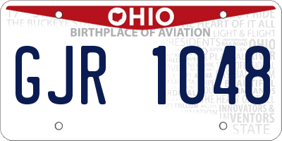 OH license plate GJR1048