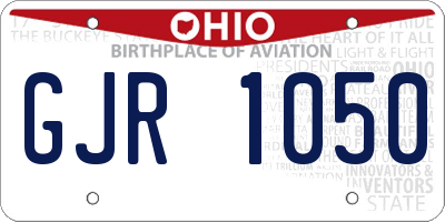 OH license plate GJR1050