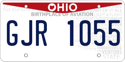 OH license plate GJR1055