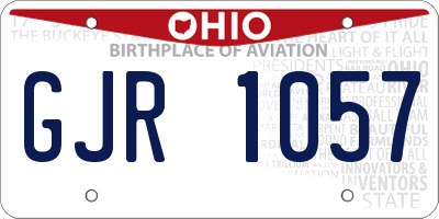 OH license plate GJR1057