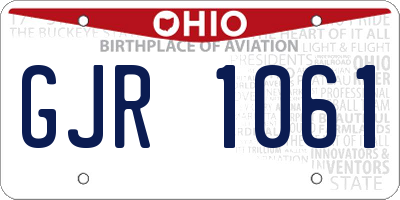 OH license plate GJR1061