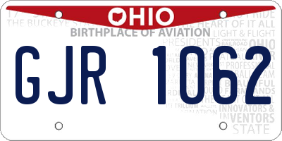 OH license plate GJR1062