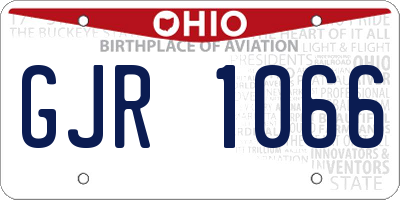OH license plate GJR1066