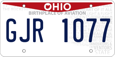 OH license plate GJR1077