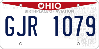 OH license plate GJR1079