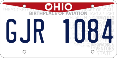 OH license plate GJR1084