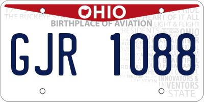 OH license plate GJR1088