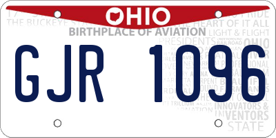 OH license plate GJR1096