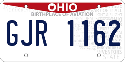 OH license plate GJR1162