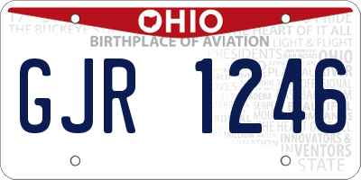 OH license plate GJR1246