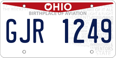 OH license plate GJR1249