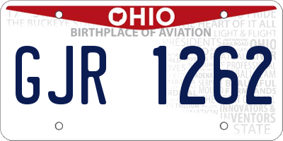OH license plate GJR1262
