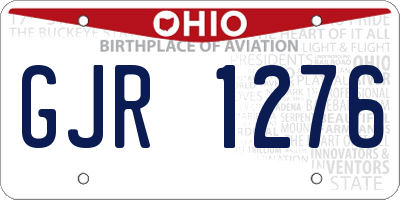 OH license plate GJR1276