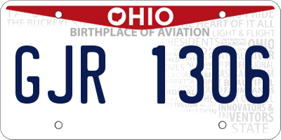 OH license plate GJR1306