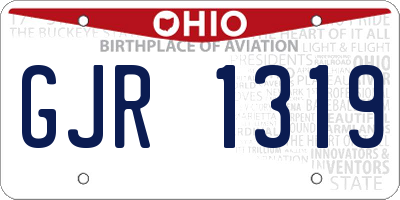 OH license plate GJR1319