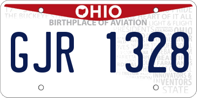 OH license plate GJR1328