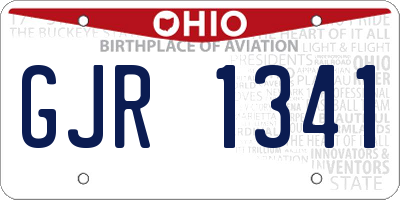 OH license plate GJR1341
