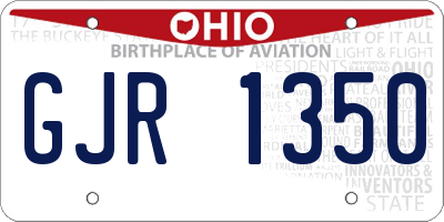 OH license plate GJR1350