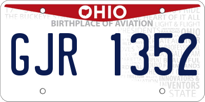 OH license plate GJR1352